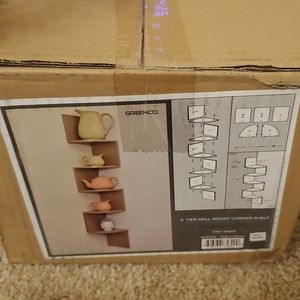 Corner wall shelf